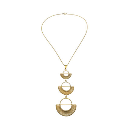 Collar triple resplandor con baño de oro de 18k