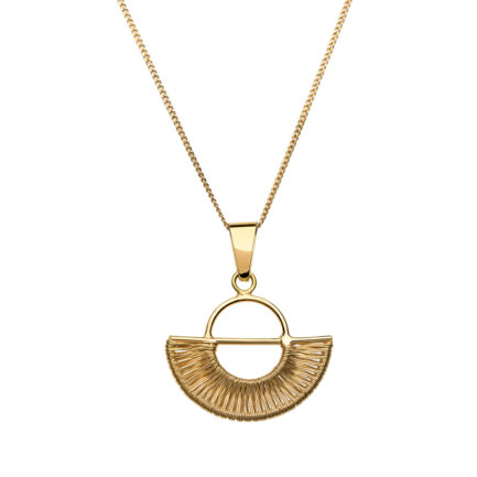 Dije resplandor mini con baño de oro de 18k